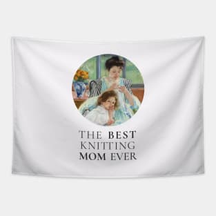 THE BEST KNITTING MOM EVER FINE ART VINTAGE STYLE CHILD AND MOTHER OLD TIMES. Tapestry