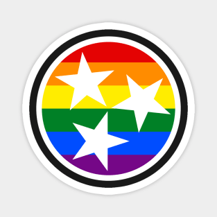 Tennessee Flag Symbol - Rainbow Magnet