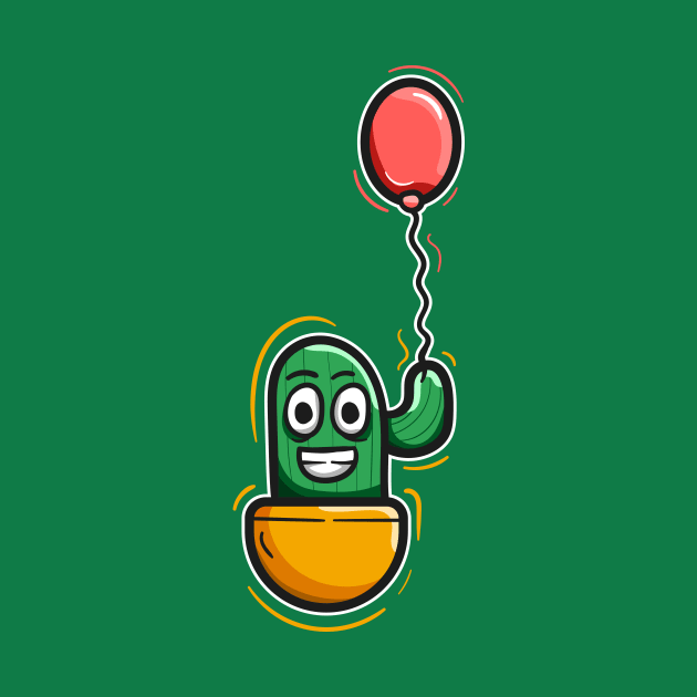 Cactus and balloon by Dzulhan