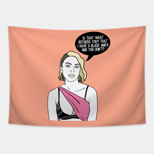 Black Amex Tapestry by Katsillustration