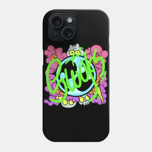 Dope Slluks logo pink cloud illustration Phone Case