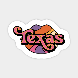 Texas Forever Retro Western Aesthetic Collage Magnet