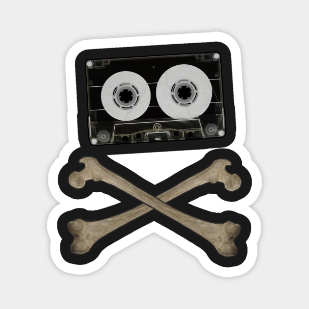 Mixtape and Oldscool Music Piracy Tape Cassette Magnet by Quentin1984