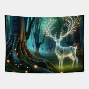 Mystical Deer of the Night Tapestry