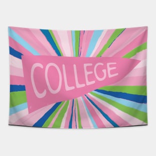 College Kaleidoscope Stripes Tapestry