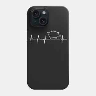 PIG Heartbeat EKG Shirt I Love My Piggy Heart Phone Case