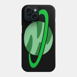 Green Ringed Planet Phone Case