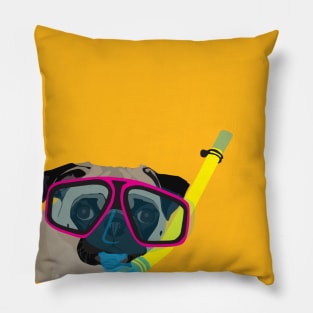 Snorkel Pug Snorkel Pug, Does whatever a snorkel pug does Pillow