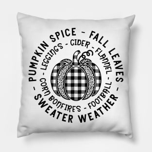 Plaid Pumpkin Fall Pillow