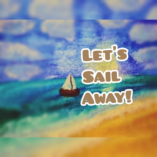 Let's Sail Away Kids T-Shirt by GroovyArt