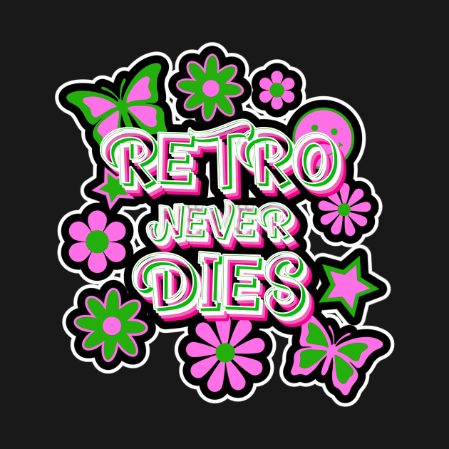 60S STYLE Floral Retro Never Dies by SartorisArt1