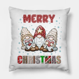 Merry Christmas Gnome Family Funny Xmas Tree Women Men Kids Pillow