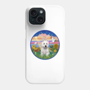 West Highland Terrier in "Cloud Angel" Phone Case