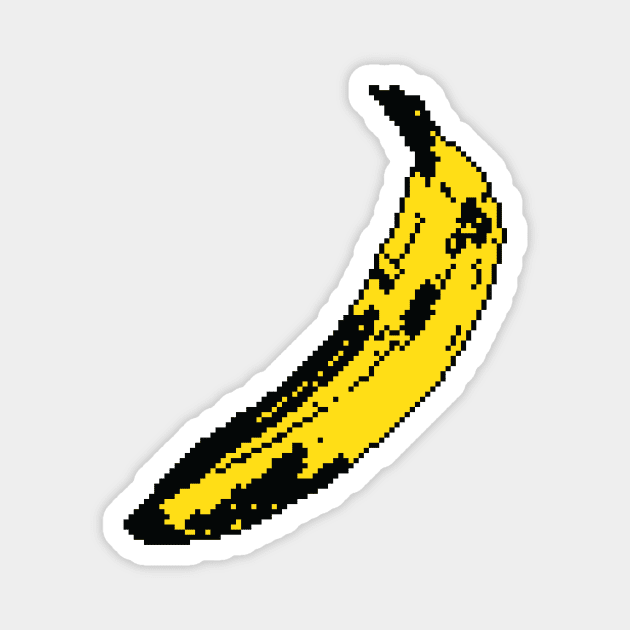 Banana Pop Art 8 Bit Magnet by encip