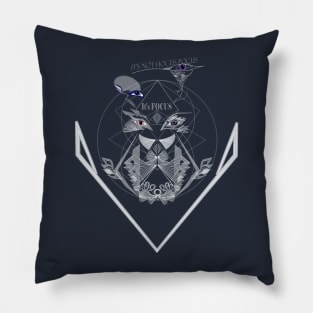 It's not Hocus Pocus It's Focus for Dark Background Pillow