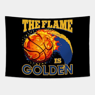 THE FLAME IS GOLDEN BASKETBALL Tapestry