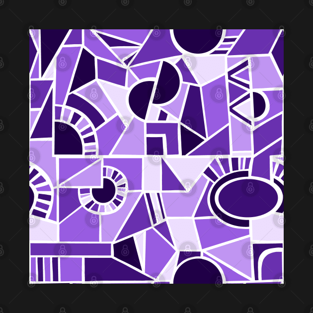 Purple Quirky Shaped Geometric Patterns by SemDesigns