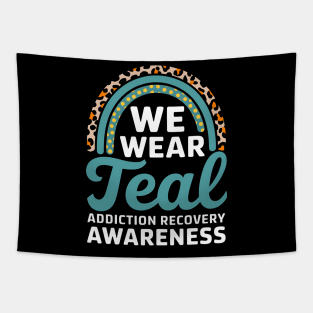 Rainbow We Wear Addiction Recovery Awareness Tapestry