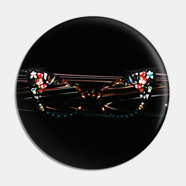Black Diva Glasses Pin by Dead but Adorable by Nonsense and Relish