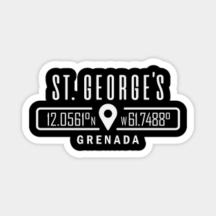 St Georges, Grenada GPS Location Magnet