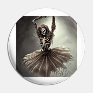 Gothic Dancing Ballet Skeleton Pin