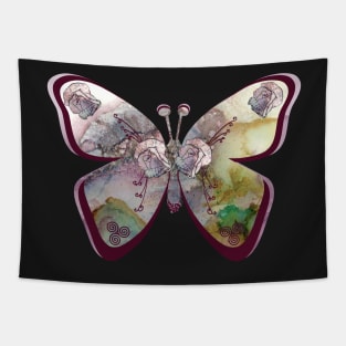 Celtic Ink Butterfly rose Tapestry