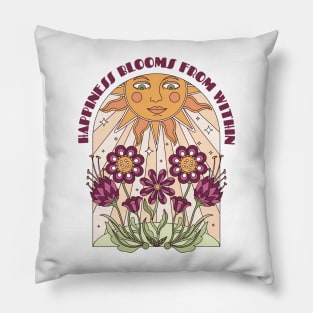 Happiness blooms from within T-Shirt Pillow