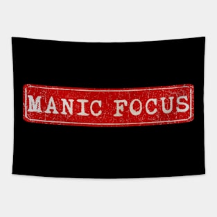 vintage retro plate Manic Focus Tapestry