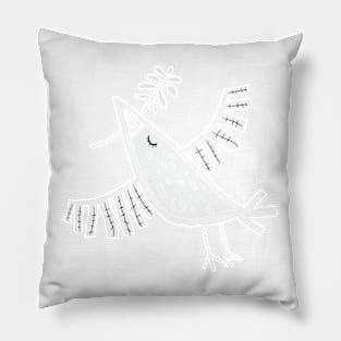 cute cartoon dove of peace Pillow