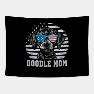 Doodle Mom endoodle Dog American Flag 4Th Of July Tapestry