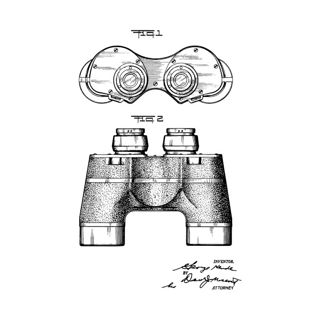 Binocular Vintage Patent Hand Drawing Binocular T Shirt Teepublic