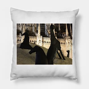 Cathedral Horses. Piazza Duomo, Milan, Italy 2011 Pillow