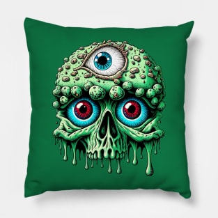 Zombie Gore Brain Skull 3 Pillow