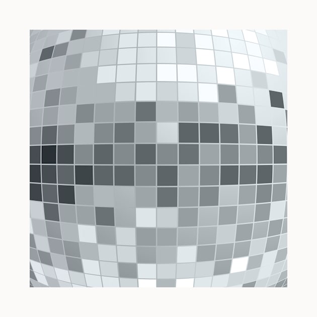 Disco Fever Neck Gator Silver Gray Disco Ball by DANPUBLIC