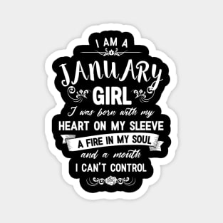 I Am A January Girl Womens Birthday Gifts Magnet