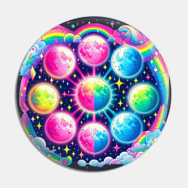 Full Moon Fever - Inspired by Lisa Frank Pin by Tiger Mountain Design Co.