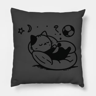 Lazy cat playing ball Pillow