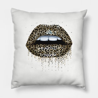 Leopard sexy lips Pillow