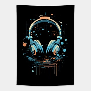 Headphones Music Colors Tapestry