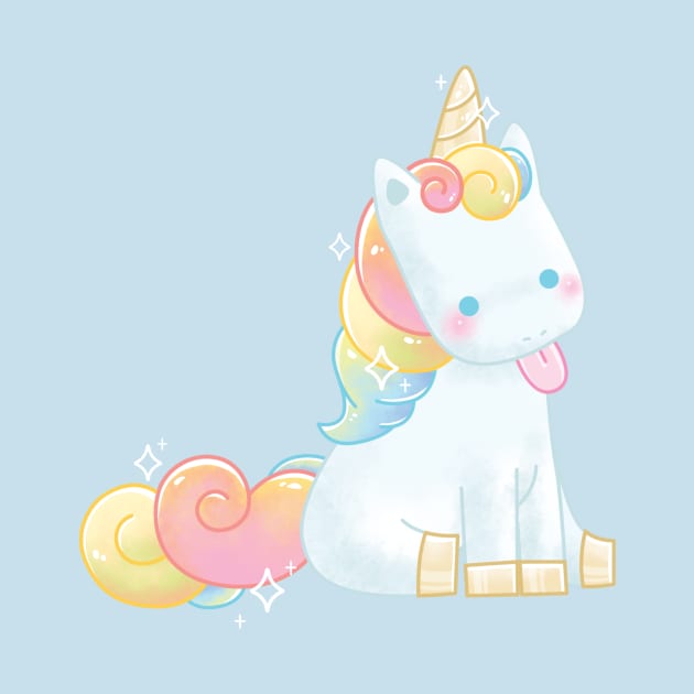 Cute Pastel Unicorn Blepp by Maggieful Designs