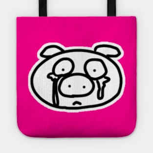 Crying Boo the kawaii pig. Tote