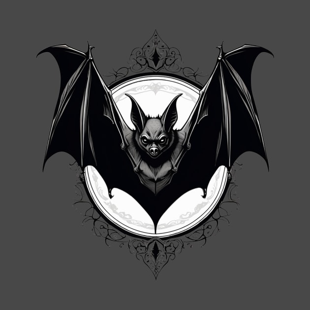 Evil goth bat vampire halloween dark design by Edgi