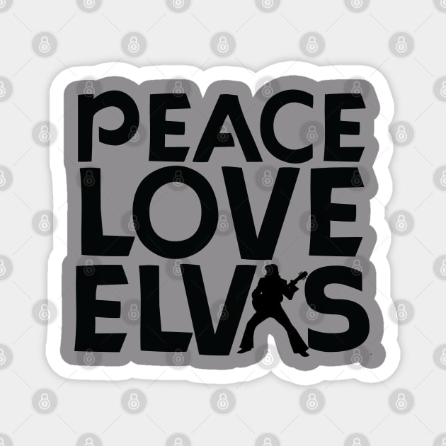 peace love elvis Magnet by teestaan