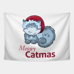 Santa Cat - Meowy Catmas Tapestry