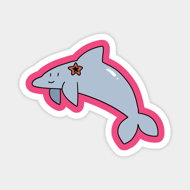 Dolphin with a Sea Star Magnet by saradaboru