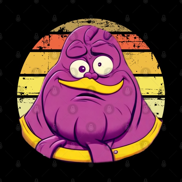 grimace funny face retro style by Fadedstar