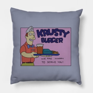 Krusty Burger Flyer Pillow