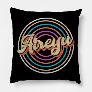 vintage circle line color Atreyu Pillow