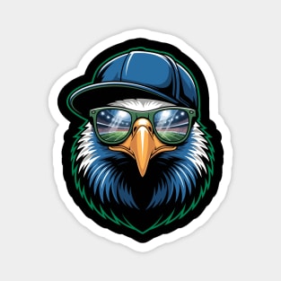 Eagle With Sunglasses Cool Face Eagle Tee Men Women's Kids Magnet
