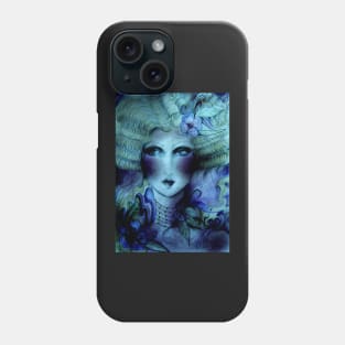 BRIGHT BLUE ART DECO WOODLAND FAIRY DOLLY GIRL Phone Case